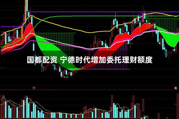 国都配资 宁德时代增加委托理财额度